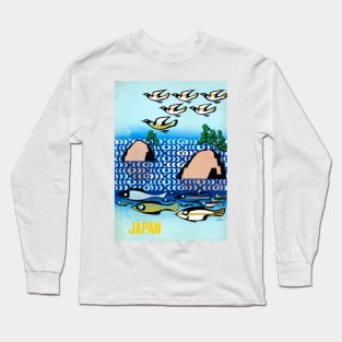 Vintage Travel Poster Japan Long Sleeve T-Shirt